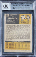 Jets Joe Namath Authentic Signed 1971 Topps #250 Card Auto 10! BAS Slabbed 1