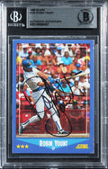 Brewers Robin Yount Authentic Signed 1988 Score #160 Card BAS Slabbed
