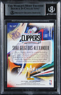 Shai Gilgeous-Alexander Signed 2018 Court Kings #147 Rookie Card BAS Slabbed