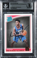 Shai Gilgeous-Alexander Signed 2018 Donruss #162 Rated Rookie Card BAS Slabbed 3