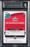 Shai Gilgeous-Alexander Signed 2018 Donruss #162 Rated Rookie Card BAS Slabbed 3
