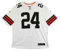 Browns Nick Chubb Authentic Signed White Nike Game Jersey BAS Witness #1W042195