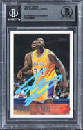 Lakers Shaquille O'Neal Authentic 1996 Topps #220 Card Autographed BAS Slabbed
