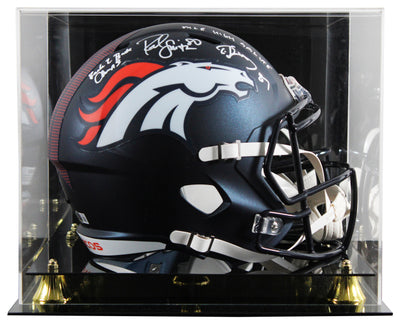 Broncos Rod Smith & Ed McCaffrey Signed F/S Speed Rep Helmet W/ Case BAS Witness