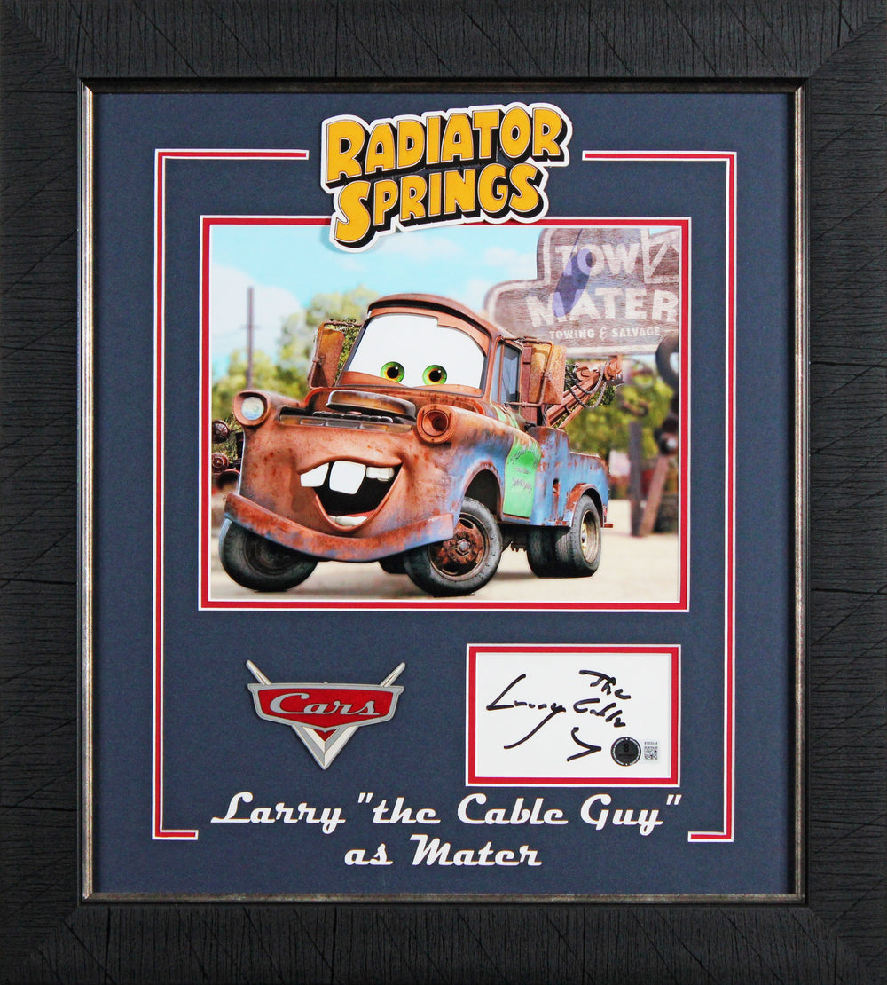 Larry The Cable Guy Cars Authentic Signed Framed Display Autographed BAS