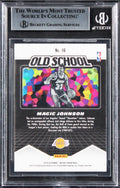 Lakers Magic Johnson Signed 2019 Panini Mosaic Old School #16 Card BAS Slabbed