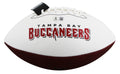 Buccaneers Ronde Barber "HOF 23" Signed White Panel Logo Football BAS Witnessed