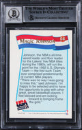 Lakers Magic Johnson Signed 1991 Hoops McDonald's #54 Card Auto 10! BAS Slabbed