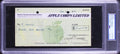 George Harrison The Beatles Signed 3.5x8 Apple Corps Check Auto 8 PSA/DNA Slab