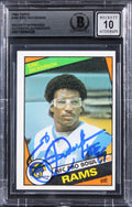 Rams Eric Dickerson "HOF 99" Signed 1984 Topps #280 Card Auto 10! BAS Slabbed 2