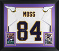 Randy Moss Authentic Signed White Pro Style Framed Jersey BAS Witnessed
