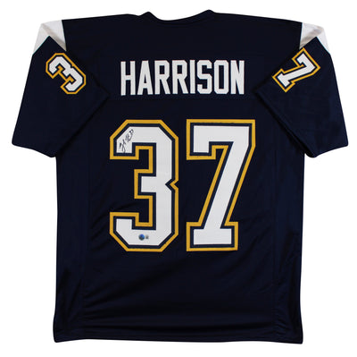 Rodney Harrison Authentic Signed Navy Blue Pro Style Jersey Autographed BAS
