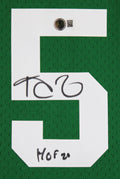 Celtics Kevin Garnett "HOF 20" Signed Green M&N HWC Swingman Framed Jersey BAS W