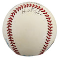 Indians Bob Feller "HOF 62" Authentic Signed Brown OAL Baseball BAS #BW89076