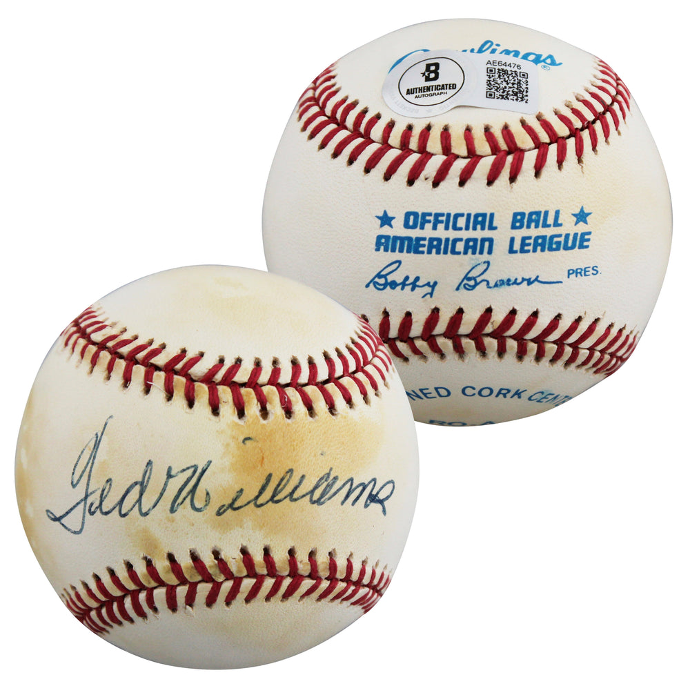 Red Sox Ted Williams Authentic Signed Bobby Brown OAL Baseball BAS #AE64476