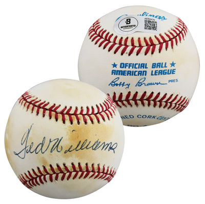 Red Sox Ted Williams Authentic Signed Bobby Brown OAL Baseball BAS #AE64476