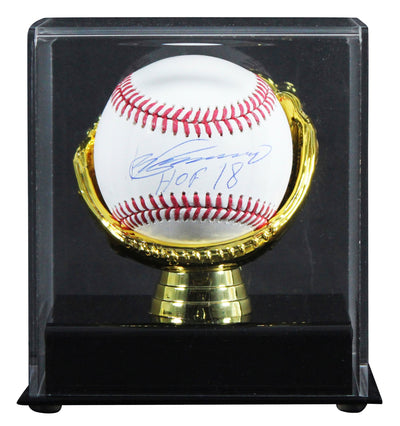 Angels Vladimir Guerrero "HOF 18" Signed Robert Manfred OML Baseball W/ Case BAS