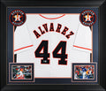 Yordan Alvarez Authentic Signed White Pro Style Framed Jersey BAS Witnessed