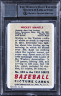 Yankees Mickey Mantle Signed Custom Trading Card Auto Grade Mint 9! BAS Slabbed