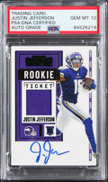 Justin Jefferson Signed 2020 Panini Contend #RSV-JJE RC Card Auto 10! PSA Slab