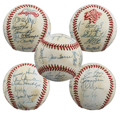 Yankees (26) Torre, Rivera, Raines Signed WS Logo OML Baseball BAS #AE64057