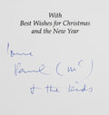 Paul McCartney "Love & the Kids" Signed Christmas Greeting Card PSA & JSA LOAs