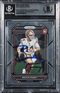 49ers Brock Purdy 2022 Panini Prizm #353 Rookie Card Autographed BAS Slabbed