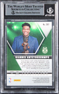 Bucks Giannis Antetokounmpo Signed 2019 Panini Mosaic #297 Card Auto 10 BAS Slab
