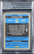 Warriors Stephen Curry Signed 2011 Panini #114 Card Auto Grade 10! BAS Slabbed