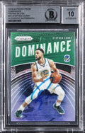 Warriors Stephen Curry Signed 2019 Panini Prizm Silver #24 Card Auto 10 BAS Slab