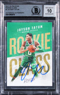 Celtics Jayson Tatum Signed 2017 Prestige #3 Rookie Card Auto 10! BAS Slabbed