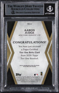 Yankees Aaron Judge Signed 2020 Topps Tier One Relics #T1RAJ Card BAS Slabbed