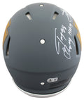 Tony Gonzalez & Travis Kelce Signed Slate F/S Speed Proline Helmet W/ Case BAS W