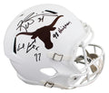 Texas Ricky Williams & Earl Campbell Signed F/S Speed Rep Helmet w/ Case BAS JSA