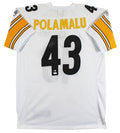 Steelers Troy Polamalu Signed White Reebok On-Field Jersey JSA #CA99313