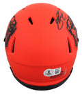 Browns Johnny Manziel "F*** CLE" Signed Rave Speed Mini Helmet BAS Witnessed