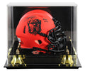 Browns Johnny Manziel "F*** CLE" Signed Rave Speed Mini Helmet W/ Case BAS Wit