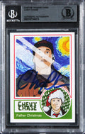 Chevy Chase Christmas Vacation Signed Father Christmas Custom Card BAS Slabbed