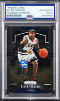 76ers Allen Iverson Authentic Signed 2019 Panini Prizm #6 Card PSA/DNA Slabbed