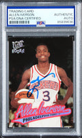 76ers Allen Iverson Signed 1996 Fleer Ultra #82 Rookie Card PSA/DNA Slabbed