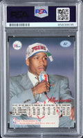 76ers Allen Iverson Signed 1996 Fleer Ultra #82 Rookie Card PSA/DNA Slabbed