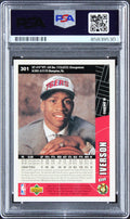 76ers Allen Iverson Signed 1996 Upper Deck CC #301 Rookie Card PSA/DNA Slabbed