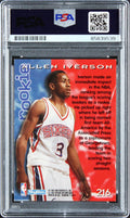 76ers Allen Iverson Signed 1996 SkyBox Premium #216 Rookie Card PSA/DNA Slabbed