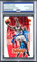 76ers Allen Iverson Signed 2000 Upper Deck GJ Edition #410 Card PSA/DNA Slabbed