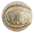 1931 Yankees (13) Babe Ruth, Lou Gehrig, +11 Signed Spalding Baseball JSA LOA