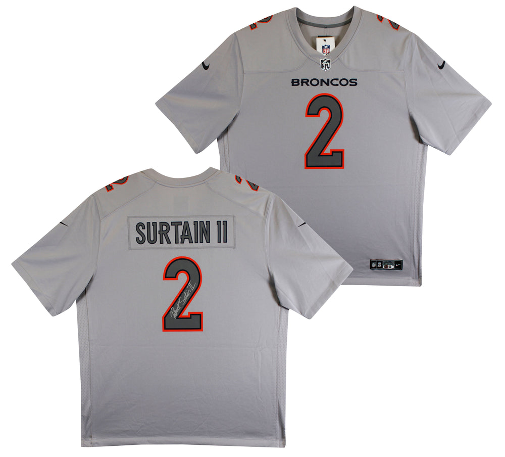Broncos Patrick Surtain II Signed Gray Nike Game Jersey BAS Witnessed #4W209508