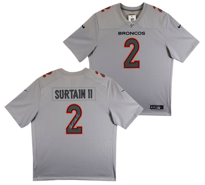 Broncos Patrick Surtain II Signed Gray Nike Game Jersey BAS Witnessed #4W209508