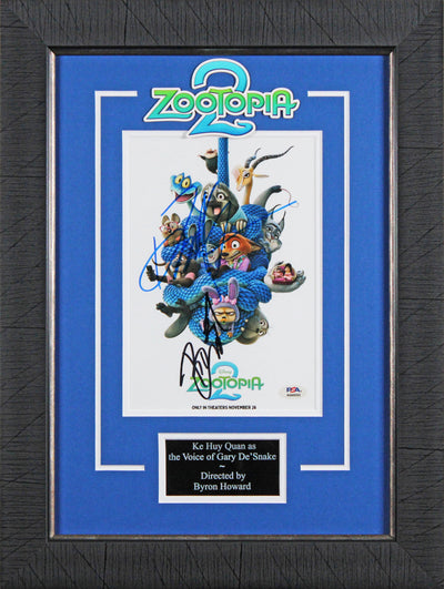 Ke Huy Quan & Byron Howard Zootopia 2 Signed 8x10 Framed Photo PSA/DNA #AQ49202