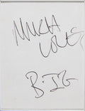 Notorious B.I.G. Much Love Signed 3x5 Cut Signature Framed Display JSA #BB65304