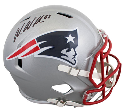 Patriots Wes Welker Authentic Signed Full Size Speed Rep Helmet JSA Witness